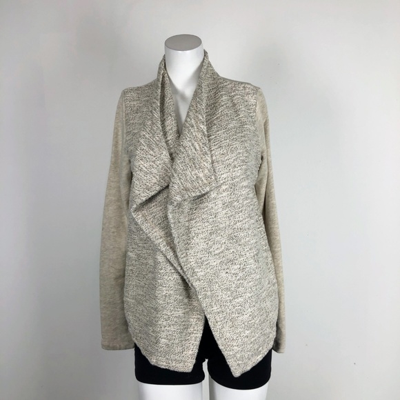 Lucky Brand Metallic Wrap Jacket Gold Cream Blazer - Picture 6 of 8